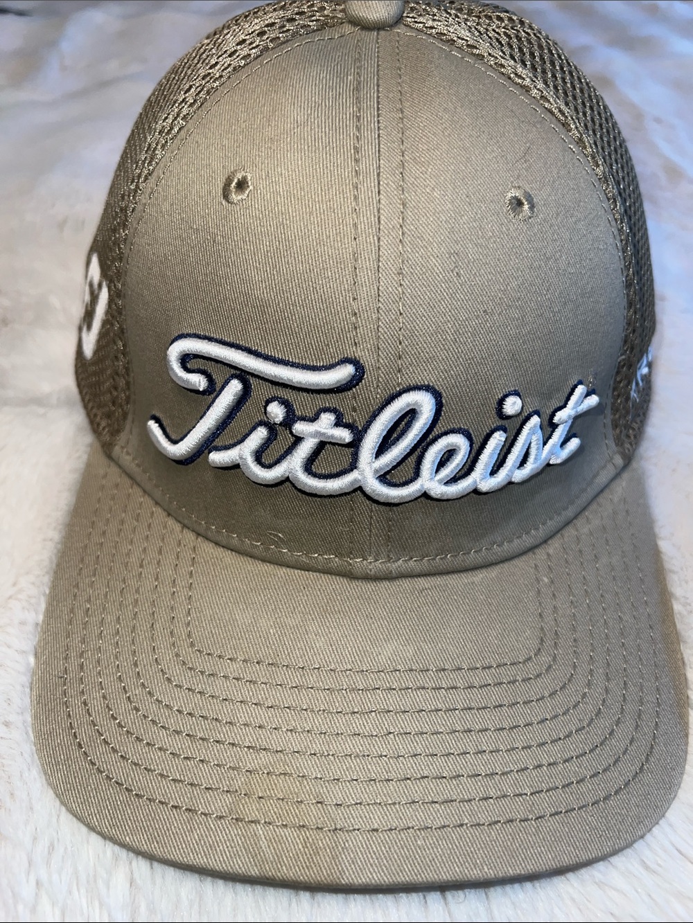 Titleist Khaki Mesh Back Logo Cap with White Embroidery